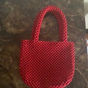 Beaded Red Purse